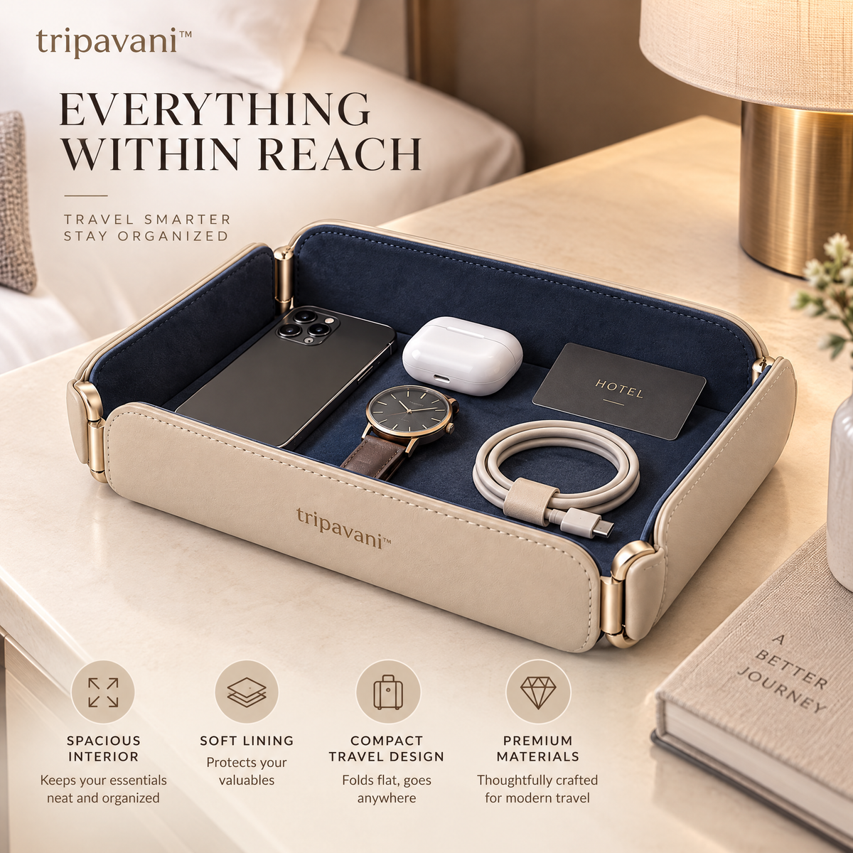 tripavani™ GlideFold Travel Tray